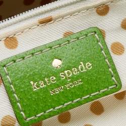 Pre Owned Kate Spade Green Leather Quinn Wellesley Tote