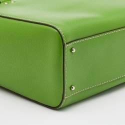 Pre Owned Kate Spade Green Leather Quinn Wellesley Tote