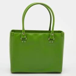 Pre Owned Kate Spade Green Leather Quinn Wellesley Tote