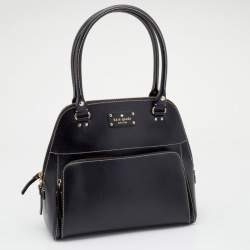 Pre Owned Kate Spade Black Leather Small Maeda Satchel