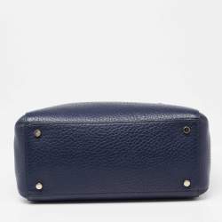 Pre Owned Kate Spade Navy Blue Leather Carter Street Devlin Tote