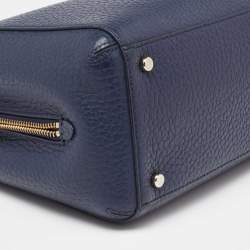 Pre Owned Kate Spade Navy Blue Leather Carter Street Devlin Tote