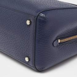 Pre Owned Kate Spade Navy Blue Leather Carter Street Devlin Tote