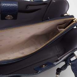Pre Owned Kate Spade Navy Blue Leather Carter Street Devlin Tote