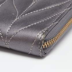 Kate Spade Grey Briar Lane Quilted Leather Neda Zip Around Wallet