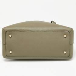 Pre Owned Kate Spade Olive Green Leather Sylvia Dome Satchel