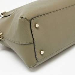 Pre Owned Kate Spade Olive Green Leather Sylvia Dome Satchel