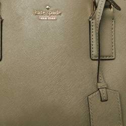 Pre Owned Kate Spade Olive Green Leather Sylvia Dome Satchel