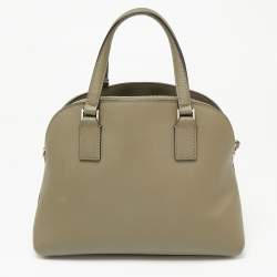 Pre Owned Kate Spade Olive Green Leather Sylvia Dome Satchel