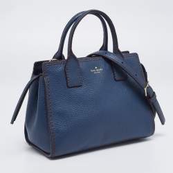 Pre Owned Kate Spade Blue Leather Dunne Lane Tote