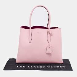 Pre Owned Kate Spade Pink Leather Medium Eva Tote