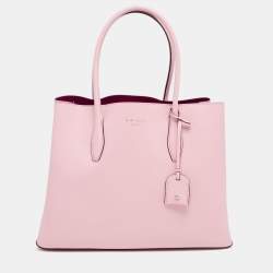 Pre Owned Kate Spade Pink Leather Medium Eva Tote