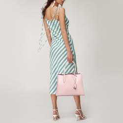 Pre Owned Kate Spade Pink Leather Medium Eva Tote