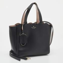 Pre Owned Kate Spade Black Leather Magnolia Street Tote