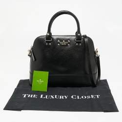 Pre Owned Kate Spade Black Leather Wellesley Rachelle Satchel