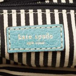 Pre Owned Kate Spade Mint Green Leather Zip Chain Baguette