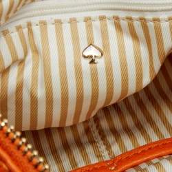 Pre Owned Kate Spade Orange Leather Cobble Hill Leslie Satchel