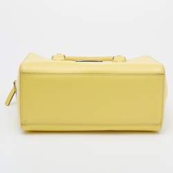 Pre Owned Kate Spade Yellow Leather Wellesley Alessa Satchel