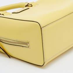 Pre Owned Kate Spade Yellow Leather Wellesley Alessa Satchel