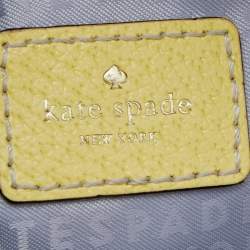 Pre Owned Kate Spade Yellow Leather Wellesley Alessa Satchel