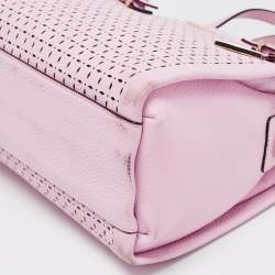 Pre Owned Kate Spade Light Pink Laser Cut Leather Milton Lane Lanie Tote