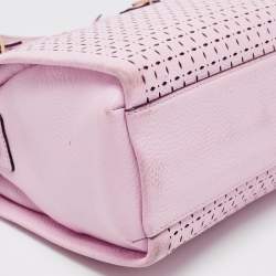 Pre Owned Kate Spade Light Pink Laser Cut Leather Milton Lane Lanie Tote