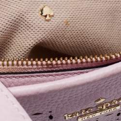 Pre Owned Kate Spade Light Pink Laser Cut Leather Milton Lane Lanie Tote