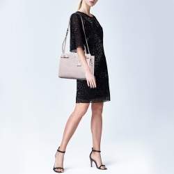 Pre Owned Kate Spade Light Pink Laser Cut Leather Milton Lane Lanie Tote