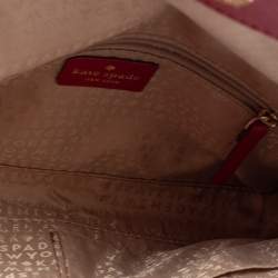 Pre Owned Kate Spade Red Saffiano Leather Bow Flap Shoulder Bag