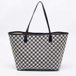 Pre Owned Kate Spade Black/White Coated Canvas Margareta Penn Place Tote