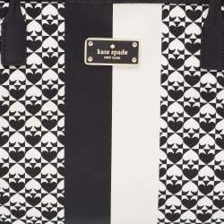Pre Owned Kate Spade Black/White Coated Canvas Margareta Penn Place Tote