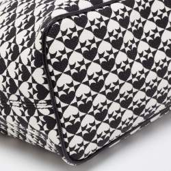 Pre Owned Kate Spade Black/White Coated Canvas Margareta Penn Place Tote