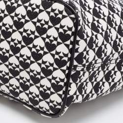 Pre Owned Kate Spade Black/White Coated Canvas Margareta Penn Place Tote