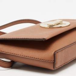 Pre Owned Kate Spade Brown Leather Flap Sally Crossbody Bag