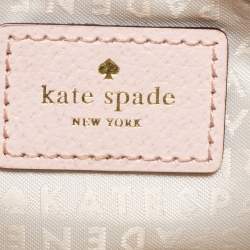 Pre Owned Kate Spade Light Beige Leather Wellesley Rachelle Satchel