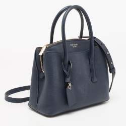 Pre Owned Kate Spade Blue Leather Margaux Satchel