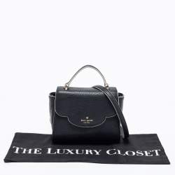 Pre Owned Kate Spade Black Leather Makayla Mini Top Handle Bag