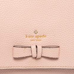 Pre Owned Kate Spade Light Pink Leather Pershing Street Ava Crossbody Bag