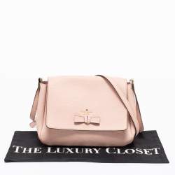 Pre Owned Kate Spade Light Pink Leather Pershing Street Ava Crossbody Bag