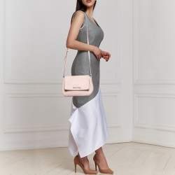 Pre Owned Kate Spade Light Pink Leather Pershing Street Ava Crossbody Bag