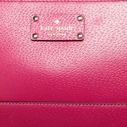Pre Owned Kate Spade Fuchsia Leather Crossbody Bag