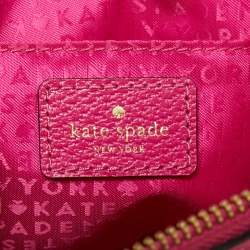 Pre Owned Kate Spade Fuchsia Leather Crossbody Bag