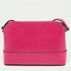 Pre Owned Kate Spade Fuchsia Leather Crossbody Bag
