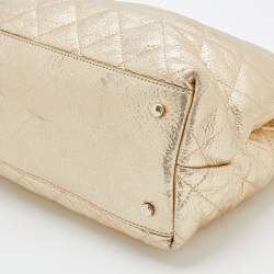 Pre Owned Kate Spade Metallic Gold Quilted Leather Maryanne Tote