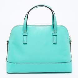 Pre Owned Kate Spade Mint Green Leather Cedar Street Maise Satchel 