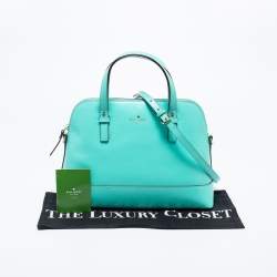 Pre Owned Kate Spade Mint Green Leather Cedar Street Maise Satchel 