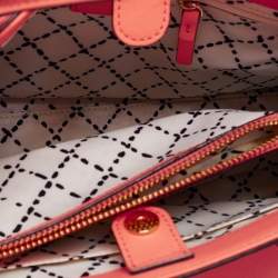Pre Owned Kate Spade Coral Orange Leather Cove Street Airel Tote