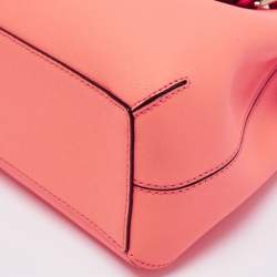 Pre Owned Kate Spade Coral Orange Leather Cove Street Airel Tote