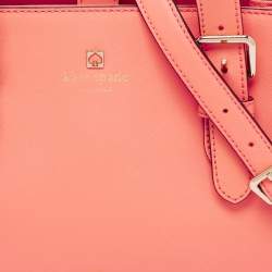 Pre Owned Kate Spade Coral Orange Leather Cove Street Airel Tote