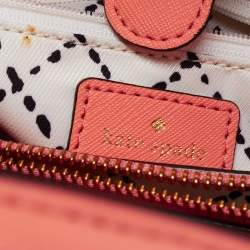 Pre Owned Kate Spade Coral Orange Leather Cove Street Airel Tote